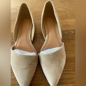Jcrew, nude, pointed, ballet flats